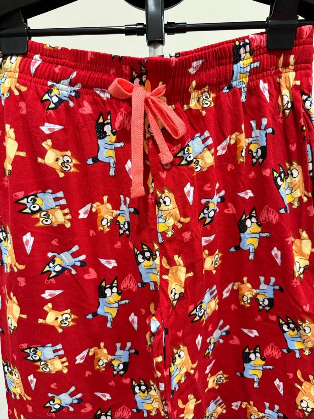 New Mens Bluey Hearts Valentines Pajama pants - small